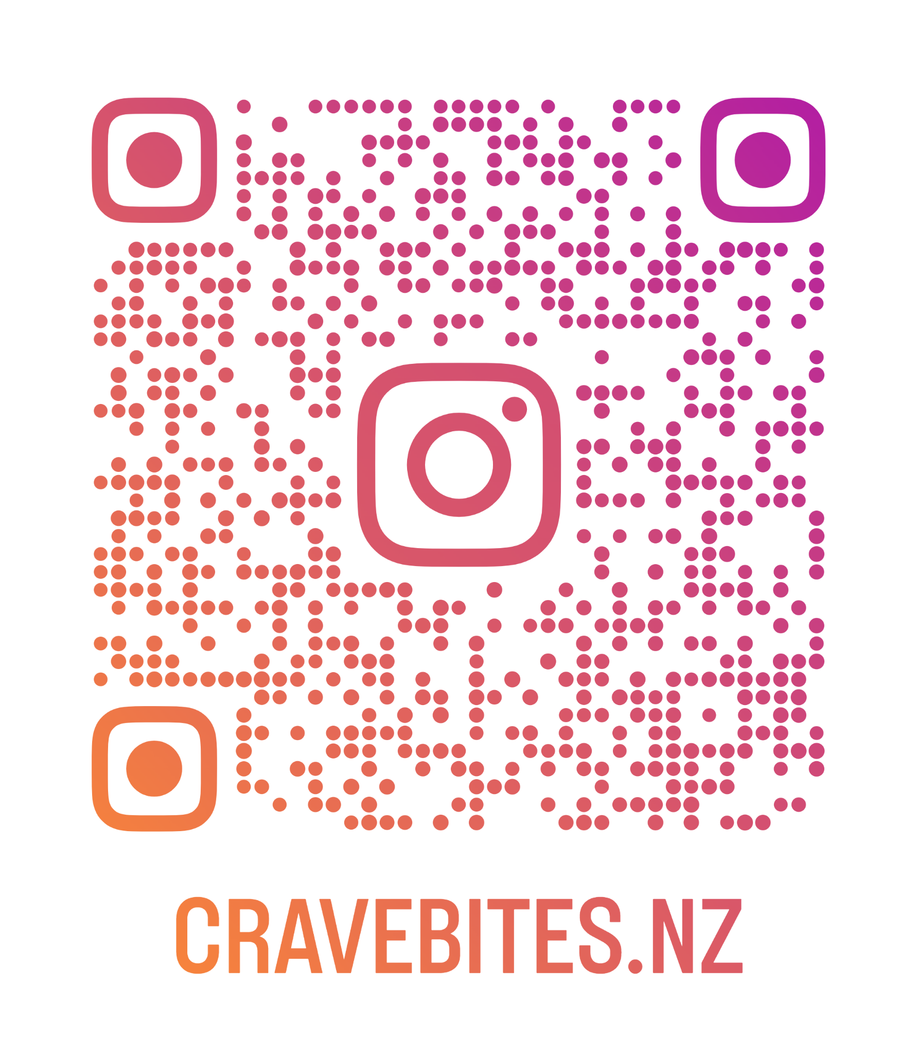 Instagram QR code for CraveBites NZ